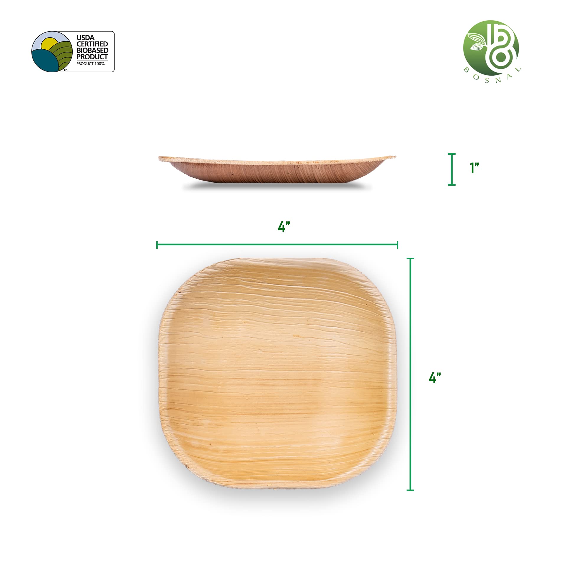 BOSNAL Palm Leaf Plates